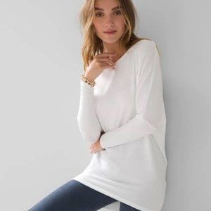 NWT Cozy Knit Dolman Tunic White Size Small White House Black Market